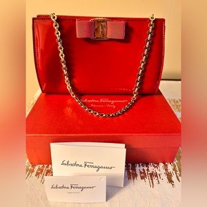 Salvatore Ferragamo Red Clutch